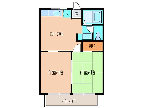 Ｋﾊｲﾂの物件間取画像